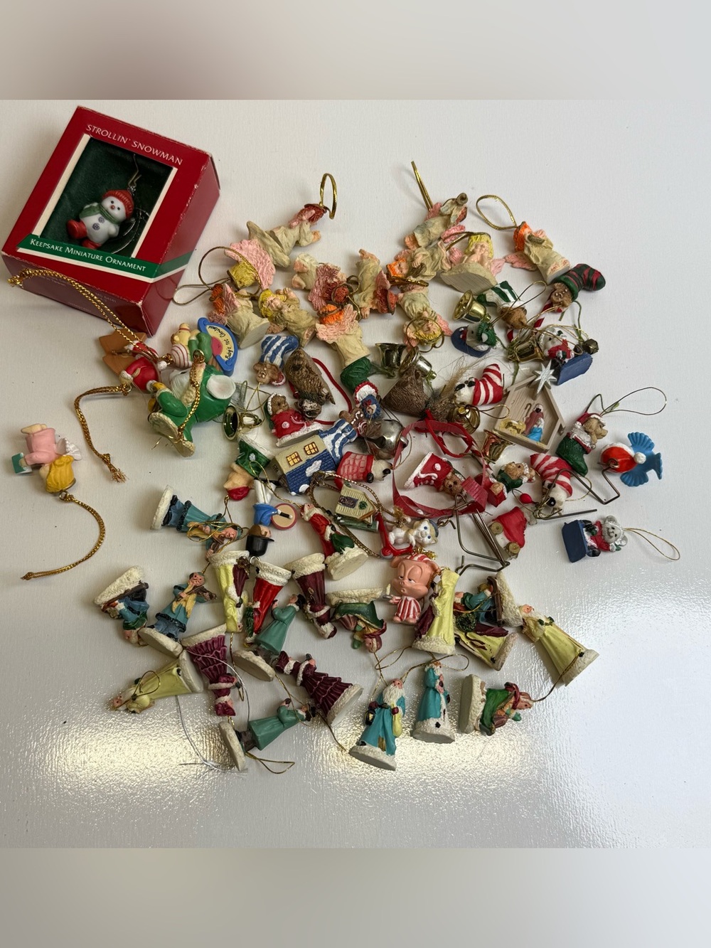 Lot Vintage Miniature Christmas Ornaments Mini Bundle Decor Hallmark Keepsake